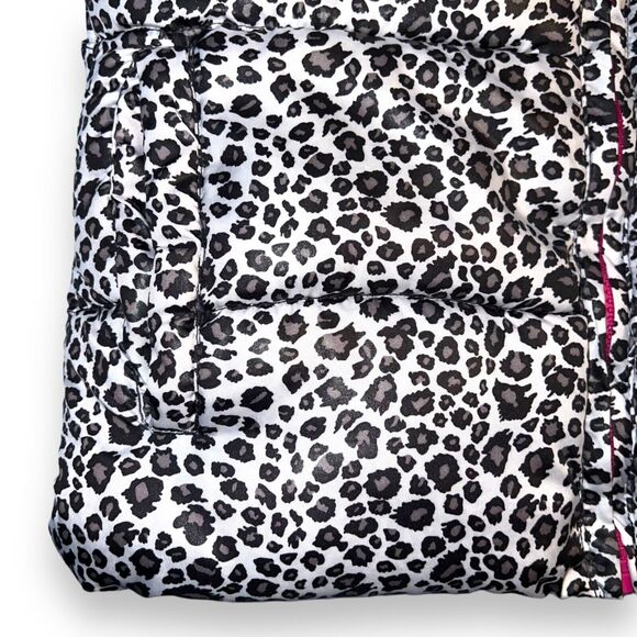 One Step Up Girls Puffer Vest Jacket Leopard Print Fleece Lined Sleeveles Medium - Picture 3 of 9